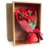 Seifenblumen-Strauß in Box - Rot