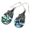 Muschel und Silber Ohrringe - Libelle - Abalone