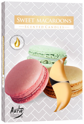 Duft-Teelichter – 6 Stück – Süße Macarons