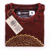 Stone Washed T-Shirt, Größe S- Mandala - Kastanienbraun