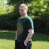 Stone Washed T-Shirt, Größe S- Mandala - Green