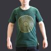 Stone Washed T-Shirt, Größe S- Mandala - Green