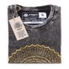 Stone Washed T-Shirt, Größe S- Mandala - Grey