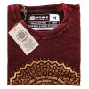 Stone Washed T-shirt, Größe M - Mandala - Kastanienbraun