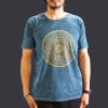 Stone Washed T-shirt, Größe M - Mandala - Blue