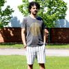 Stone Washed T-shirt, Größe M - Mandala - Grey