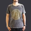 Stone Washed T-shirt, Größe M - Mandala - Grey