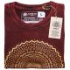 Stone Washed T-shirt, Größe L - Mandala - Kastanienbraun