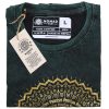 Stone Washed T-shirt, Größe L - Mandala - Green