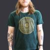 Stone Washed T-shirt, Größe L - Mandala - Green