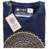 Stone Washed T-shirt, Größe L - Mandala - Blue