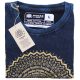 Stone Washed T-shirt, Größe L - Mandala - Blue