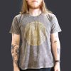 Stone Washed T-shirt, Größe L - Mandala - Grey