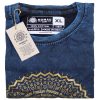 Stone Washed T-Shirt, Größe XL - Mandala - Blau