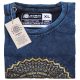 Stone Washed T-Shirt, Größe XL - Mandala - Blau