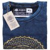 Stone Washed T-Shirt, Größe XL - Mandala - Blau