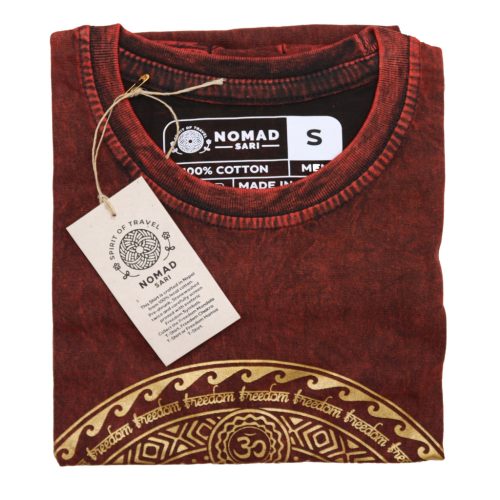 Stone Washed T-shirt, Größe S- Chakra - Kastanienbraun