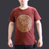Stone Washed T-shirt, Größe S- Chakra - Kastanienbraun