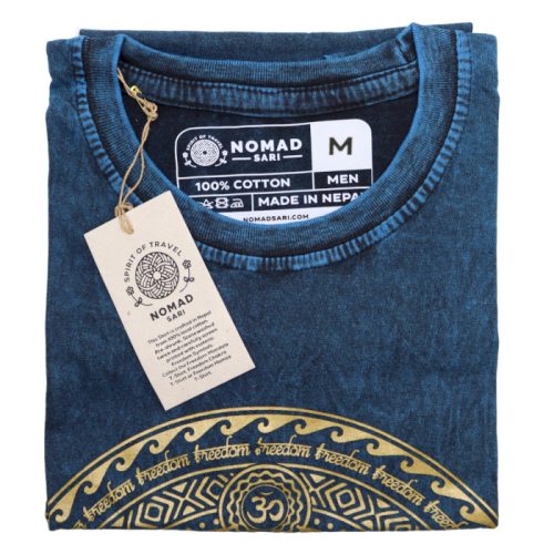 Stone Washed T-Shirt, Größe M - Chakra - Blue