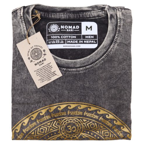 Stone Washed T-Shirt, Größe M - Chakra - Grey