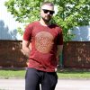 Stone Washed T-shirt, Größe L - Chakra - Kastanienbraun