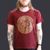 Stone Washed T-shirt, Größe L - Chakra - Kastanienbraun