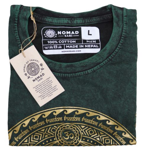 Stone Washed T-shirt, Größe L - Chakra - Grün