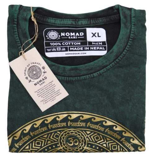 Stone Washed T-shirt, Größe XL - Chakra - Green