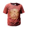 Stone Washed T-shirt, Größe S- Hamsa - Kastanienbraun