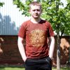 Stone Washed T-shirt, Größe S- Hamsa - Kastanienbraun