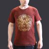 Stone Washed T-shirt, Größe S- Hamsa - Kastanienbraun