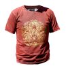 Stone Washed T-Shirt, Größe M - Hamsa - Kastanienbraun
