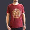 Stone Washed T-Shirt, Größe M - Hamsa - Kastanienbraun