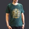 Stone Washed T-shirt, Größe M - Hamsa - Green