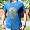 Stone Washed T-Shirt, Größe M - Hamsa - Blue