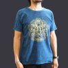 Stone Washed T-Shirt, Größe M - Hamsa - Blue