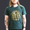 Stone Washed T-shirt, Größe L - Hamsa - Green