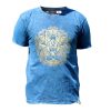 Stone Washed T-shirt, Größe L - Hamsa - Blau