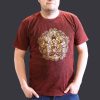 Stone Washed T-shirt, Größe XL - Hamsa - Kastanienbraun