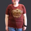 Stone Washed T-shirt, Größe XL - Hamsa - Kastanienbraun