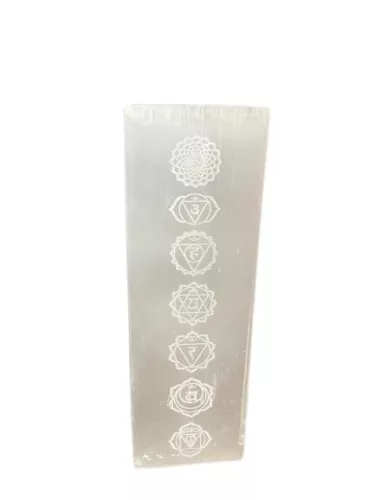 Szelenit Négyzetes Lámpa - kb. 25cm - Chakra