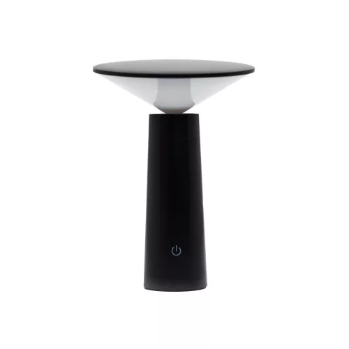 Érintőlámpa - Fekete Gomba- állítható - USB (C) - tölthető (2000 Watt)