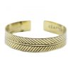 Bronzener Tibetischer Armreif – Breites Tribal-Blattmuster  