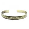 Bronzener Tibetischer Armreif – Schmale Tribal-Blattmuster  
