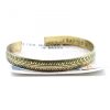 Bronzener Tibetischer Armreif – Schmale Tribal-Blattmuster  