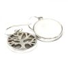 Lebensbaum Silber Ohrringe 15 mm – Perle