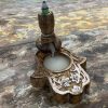 Kleiner Mango-Holz „Flüssiger Rauch“ Räucherstäbchenhalter – Hamsa