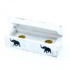 Weißer geriffelter Räucherstäbchenhalter – Kegelbox 15 cm