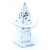 Weißer geriffelter Räucherstäbchenhalter – Pyramide