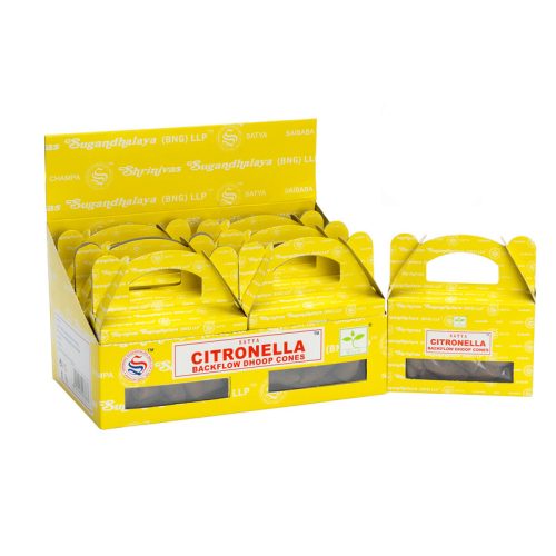24 Stück Satya Citronelle Flüssiger Rauch Duftende Kegel